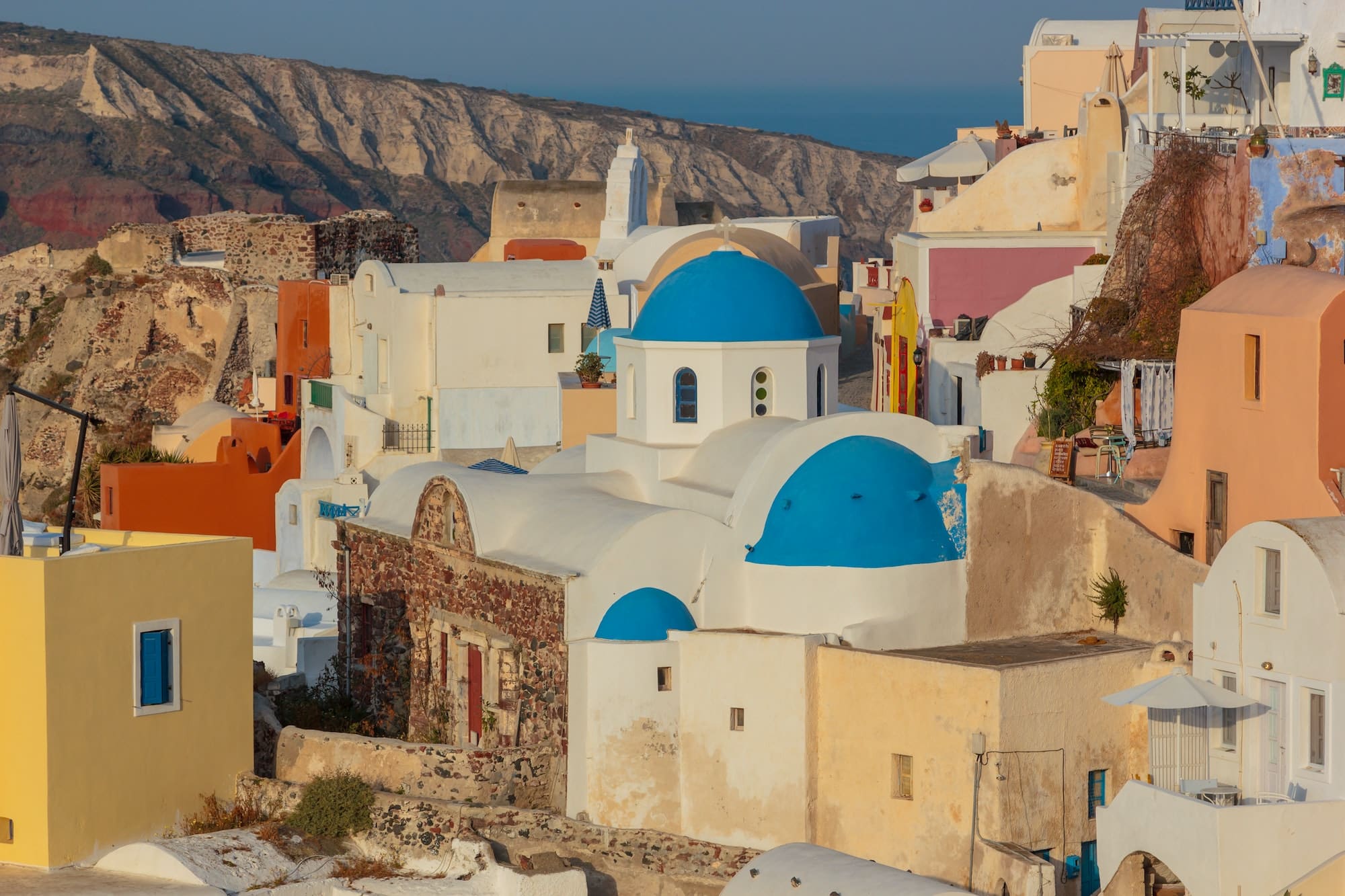 dome church in Santorini Greece