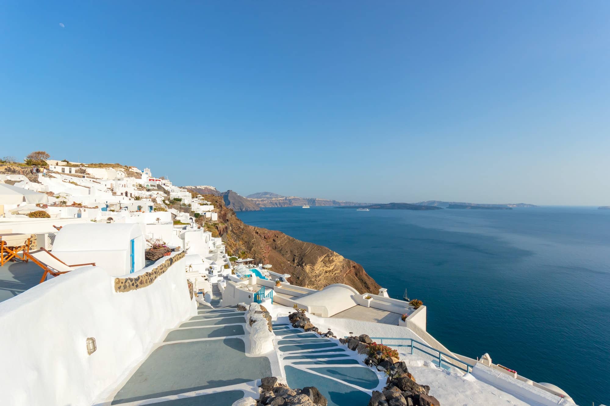 View on Oia in Santorini