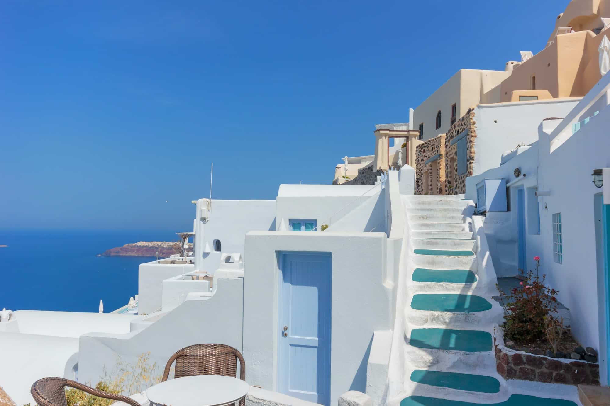 View on Oia in Santorini