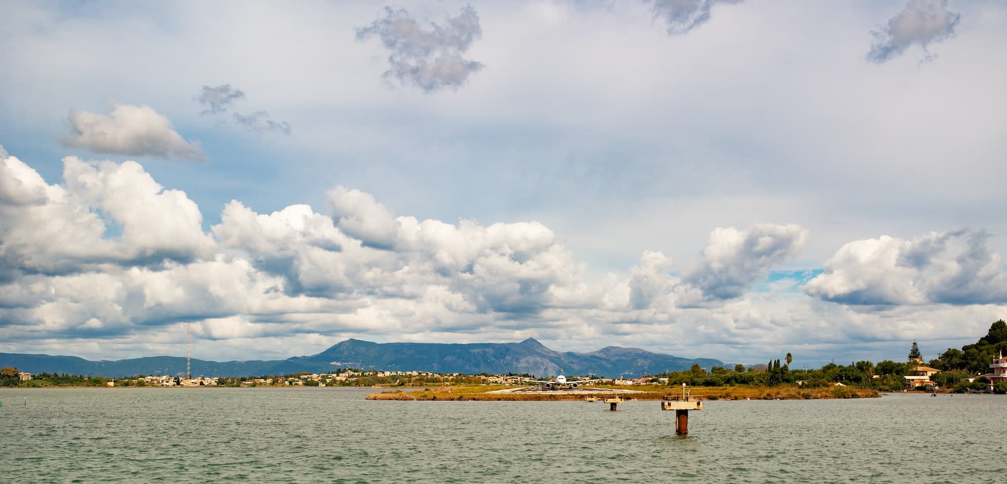 Sandy beach on Corfu island, Greece