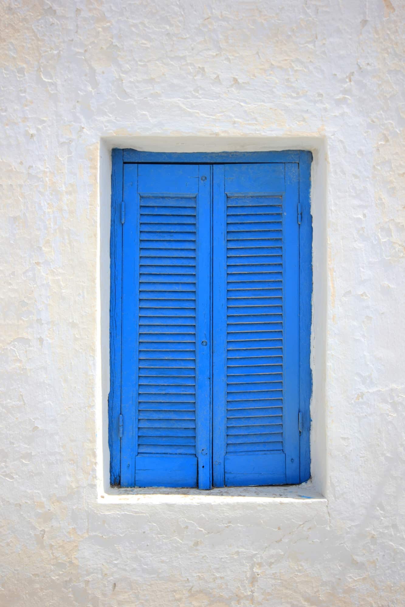 Traditional window in Santorini