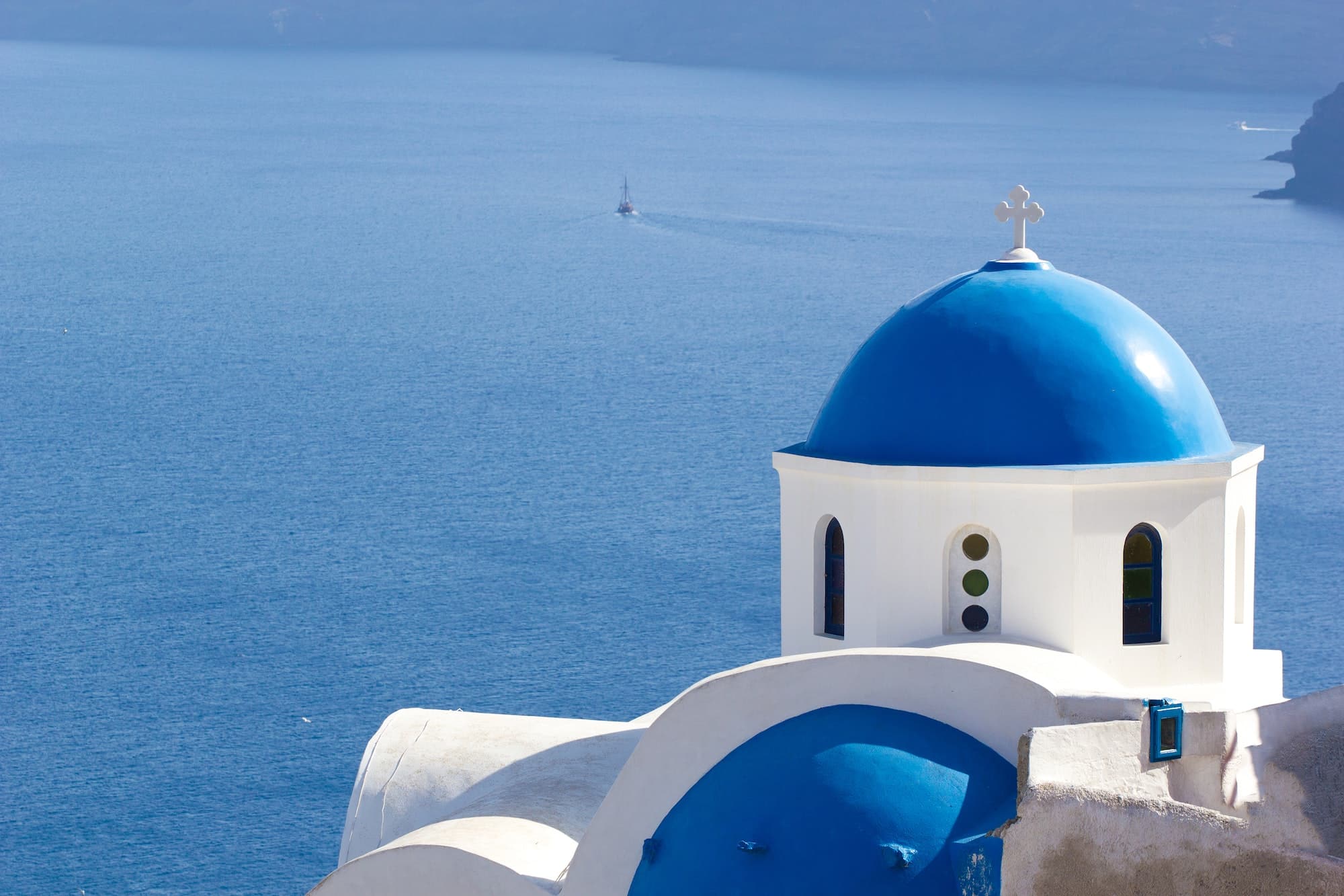 View on Oia in Santorini